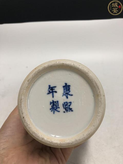 古玩陶瓷清晚·青花開窗仕女嬰戲紋雞腿瓶拍賣，當前價格1388元