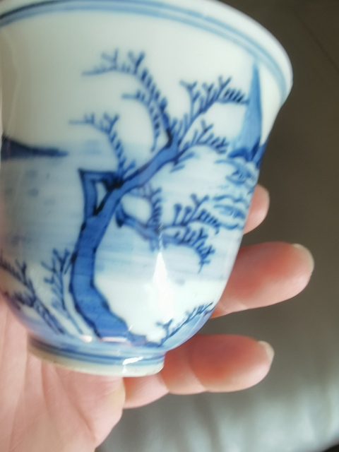 古玩陶瓷青花杯真品鑒賞圖