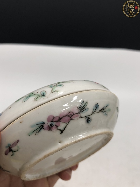 古玩陶瓷晚清五子奪魁紋印泥盒拍賣，當前價格1688元