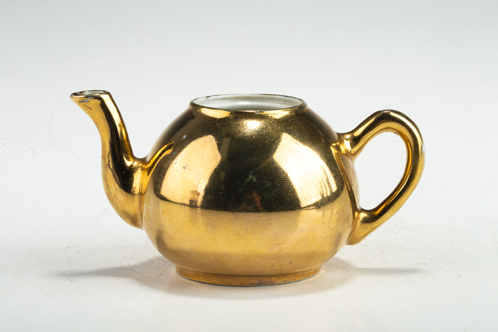 古玩陶瓷民國·金釉彩茶壺真品鑒賞圖