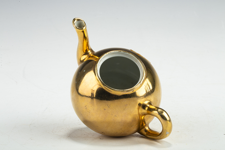 古玩陶瓷民國·金釉彩茶壺真品鑒賞圖