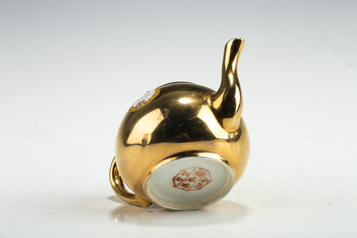 古玩陶瓷民國·金釉彩茶壺真品鑒賞圖