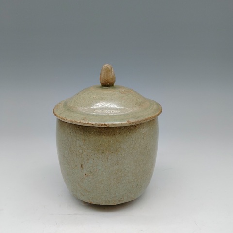 古玩陶瓷高麗青瓷蓋罐真品鑒賞圖