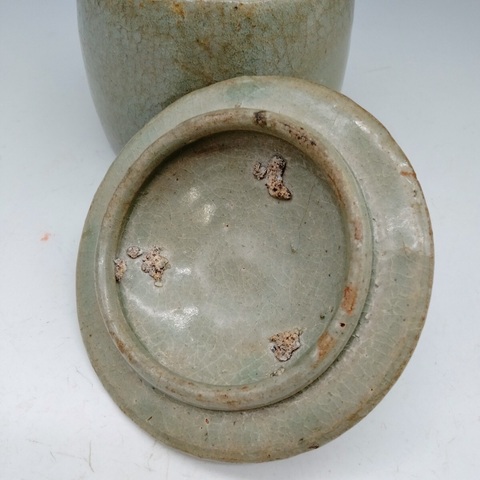 古玩陶瓷高麗青瓷蓋罐真品鑒賞圖