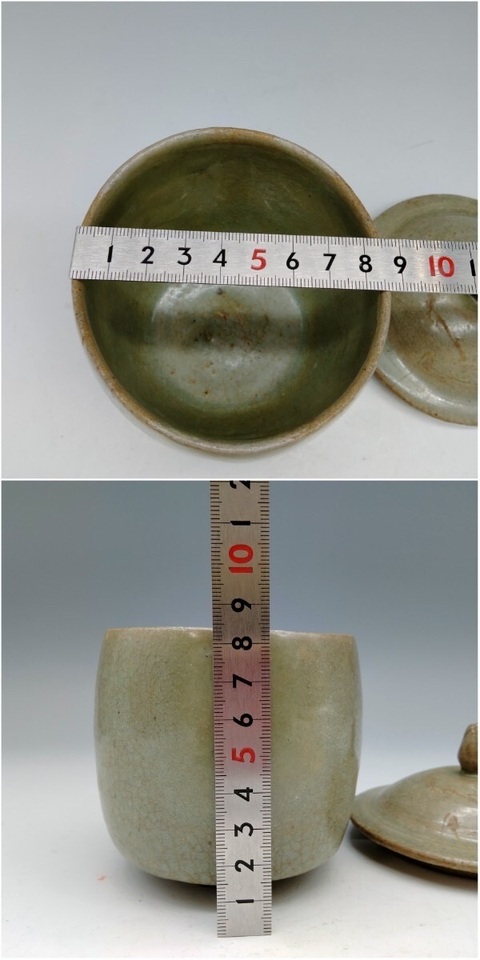 古玩陶瓷高麗青瓷蓋罐真品鑒賞圖