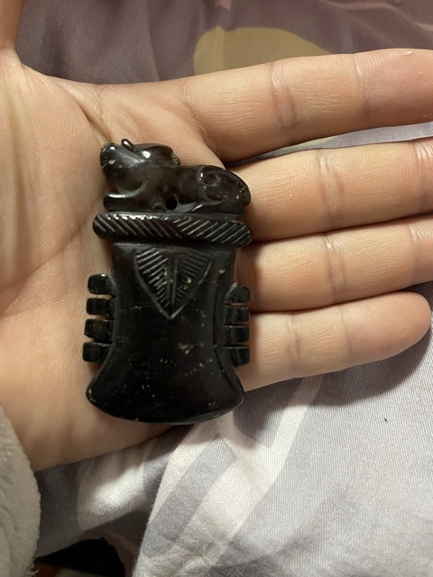 古玩玉器岫玉雕“清末民初”掛件真品鑒賞圖