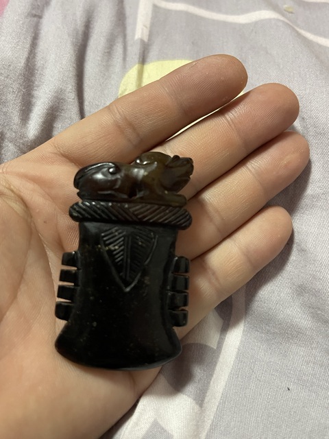 古玩玉器岫玉雕“清末民初”掛件真品鑒賞圖