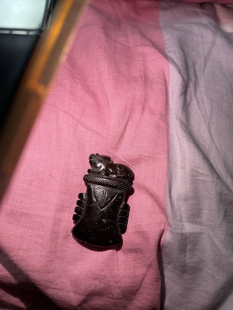 古玩玉器岫玉雕“清末民初”掛件真品鑒賞圖