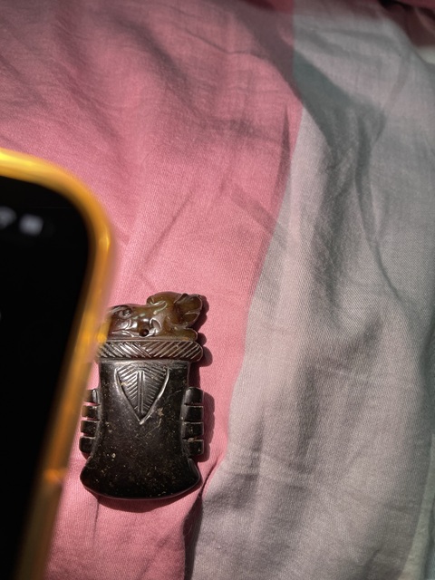 古玩玉器岫玉雕“清末民初”掛件真品鑒賞圖