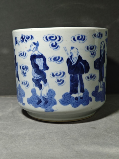 古玩陶瓷青花八仙人物紋香爐拍賣，當(dāng)前價格4500元