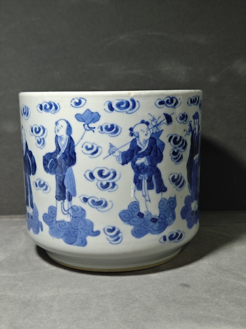 古玩陶瓷青花八仙人物紋香爐拍賣，當(dāng)前價格4500元