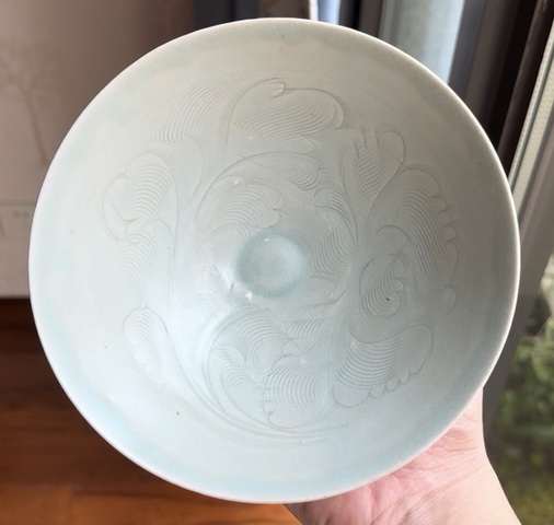 古玩陶瓷宋代影青刻花蓖紋碗真品鑒賞圖