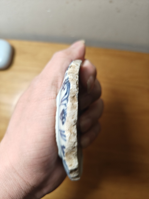 古玩陶瓷明中期青花瓷片真品鑒賞圖