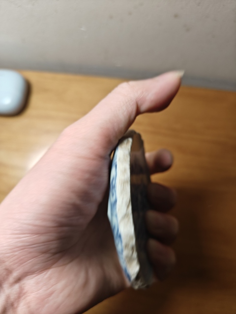 古玩陶瓷明中期青花瓷片真品鑒賞圖