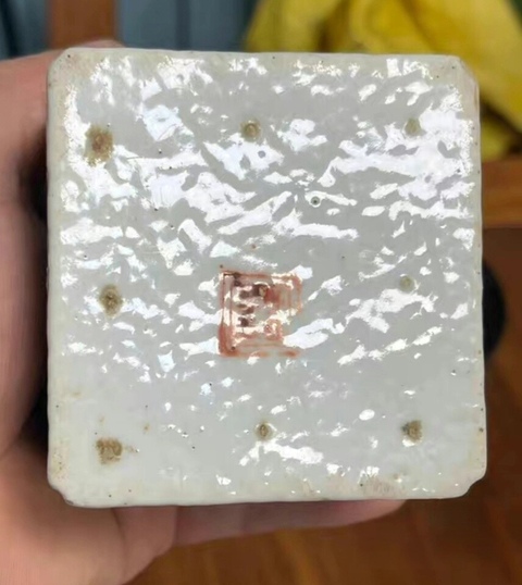 古玩陶瓷淺絳花鳥溫酒器真品鑒賞圖