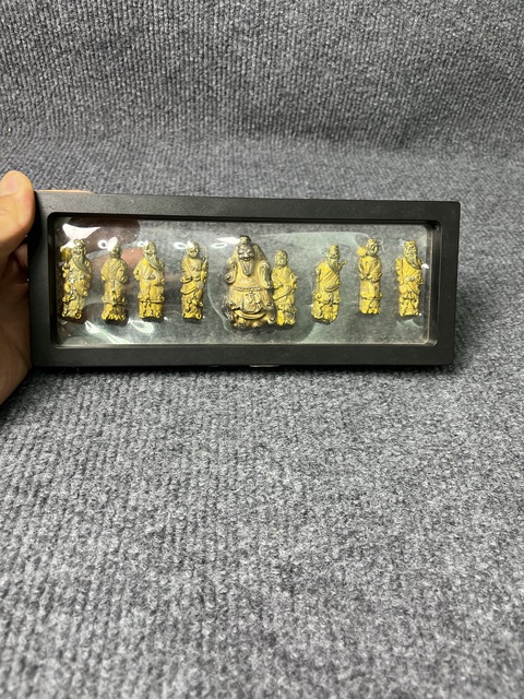 古玩雜項鎏金八仙人物帽飾真品鑒賞圖