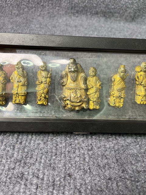 古玩雜項鎏金八仙人物帽飾真品鑒賞圖