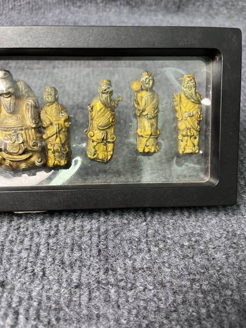 古玩雜項鎏金八仙人物帽飾真品鑒賞圖