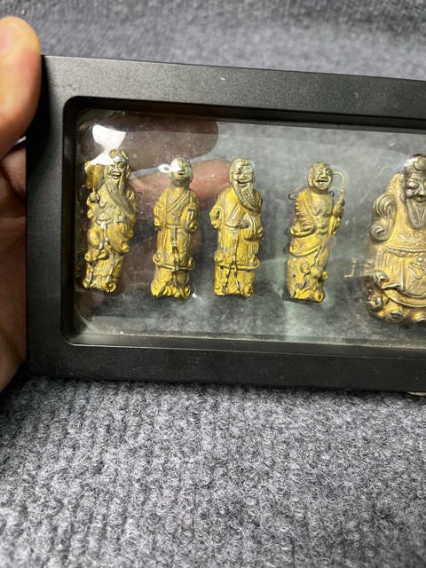 古玩雜項鎏金八仙人物帽飾真品鑒賞圖