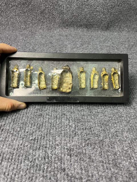 古玩雜項鎏金八仙人物帽飾真品鑒賞圖