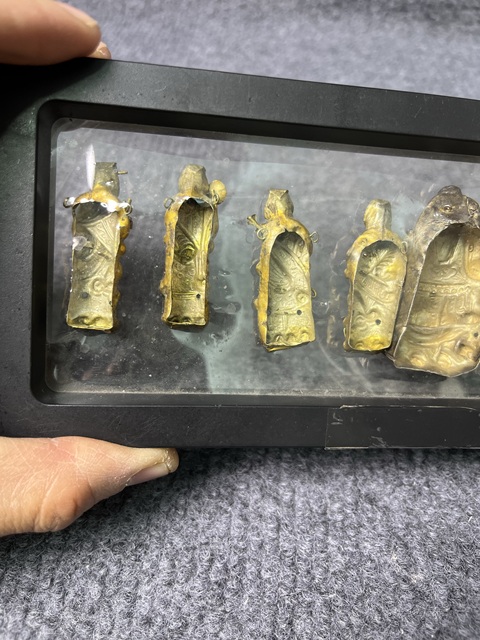 古玩雜項鎏金八仙人物帽飾真品鑒賞圖