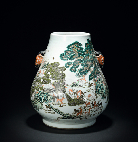 古玩陶瓷鹿頭尊真品鑒賞圖