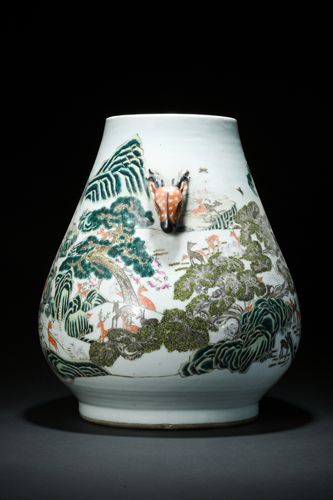 古玩陶瓷鹿頭尊真品鑒賞圖