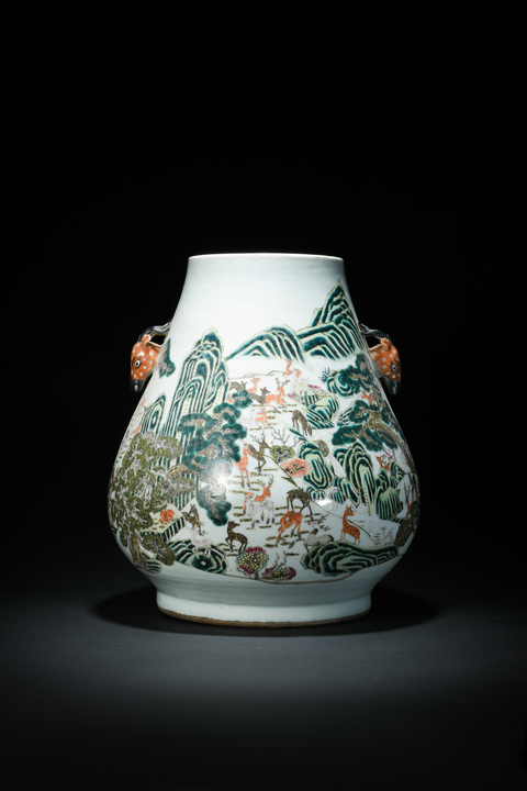 古玩陶瓷鹿頭尊真品鑒賞圖