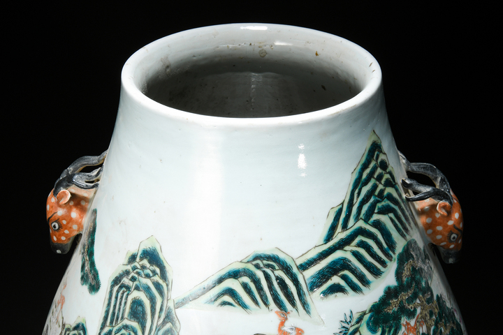 古玩陶瓷鹿頭尊真品鑒賞圖