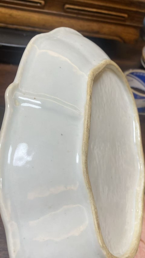 古玩陶瓷青花風(fēng)景紋花口盤真品鑒賞圖