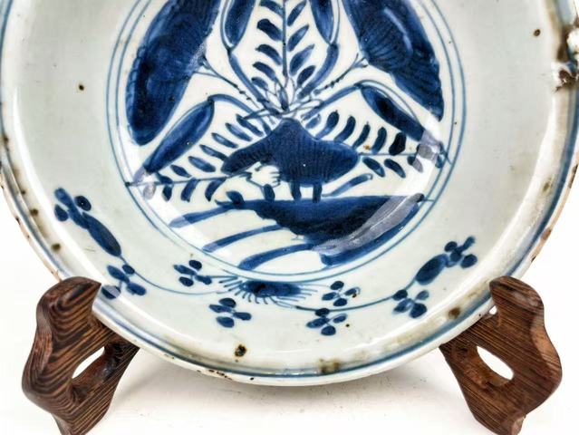 古玩陶瓷明晚期·青花深腹洗真品鑒賞圖