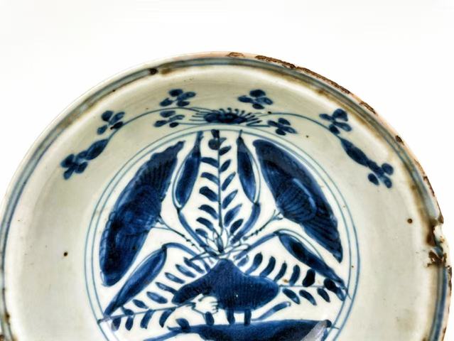 古玩陶瓷明晚期·青花深腹洗真品鑒賞圖