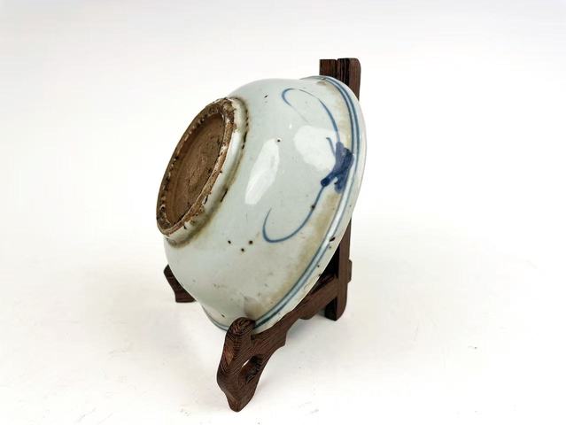 古玩陶瓷明晚期·青花深腹洗真品鑒賞圖