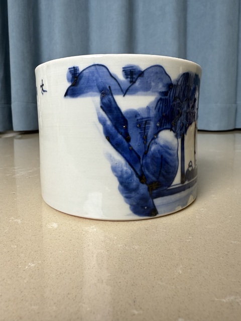 古玩陶瓷清中期 蘇東坡夜游赤壁圖琴爐拍賣，當前價格650元