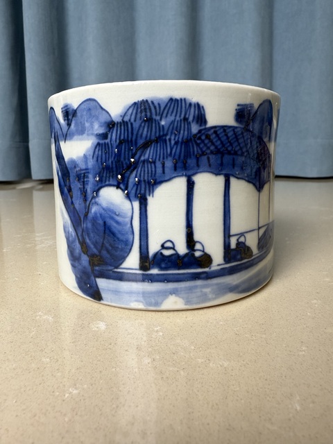 古玩陶瓷清中期 蘇東坡夜游赤壁圖琴爐拍賣，當前價格650元