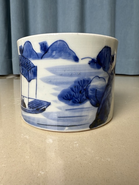 古玩陶瓷清中期 蘇東坡夜游赤壁圖琴爐拍賣，當前價格650元