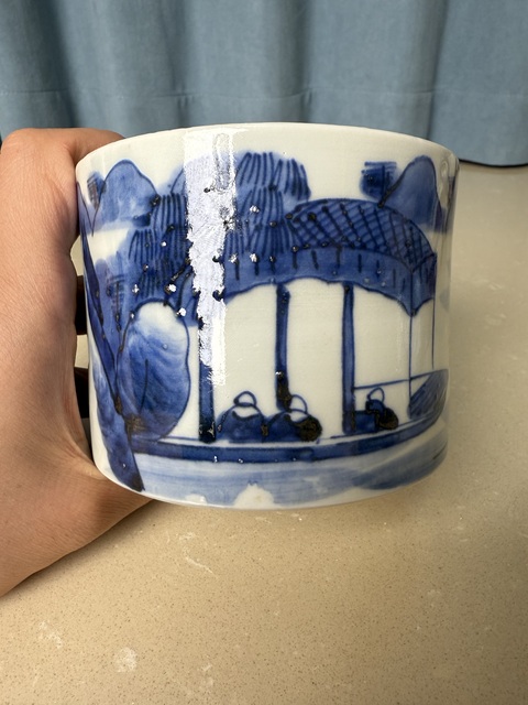 古玩陶瓷清中期 蘇東坡夜游赤壁圖琴爐拍賣，當前價格650元