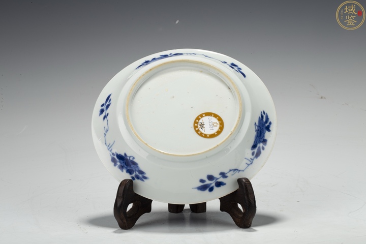 古玩陶瓷清晚期 精品青花四季花卉紋盤拍賣，當前價格650元