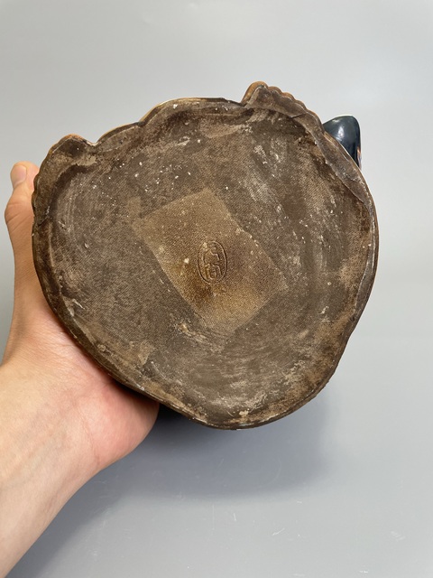 古玩陶瓷清早期 日本官窯 九谷粉彩布袋和尚造像拍賣，當前價格1500元