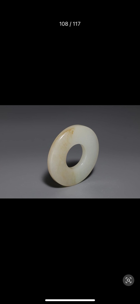 古玩玉器白玉壁真品鑒賞圖