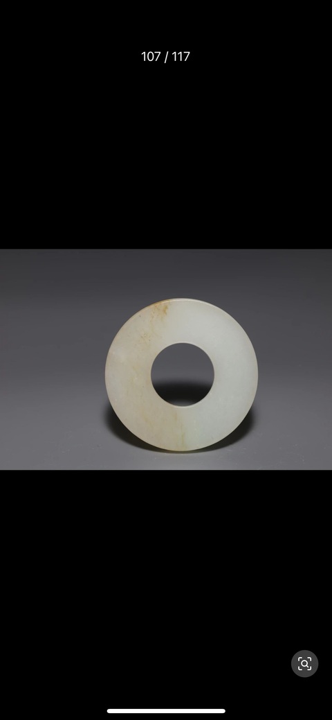 古玩玉器白玉壁真品鑒賞圖