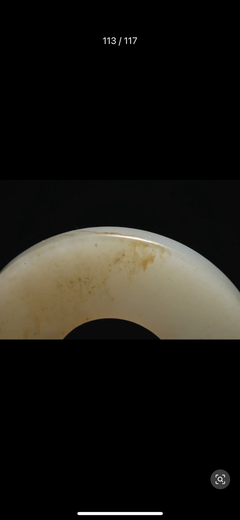 古玩玉器白玉壁真品鑒賞圖