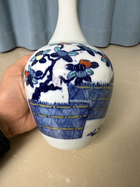 古玩陶瓷清晚期 斗彩賞瓶拍賣，當前價格350元