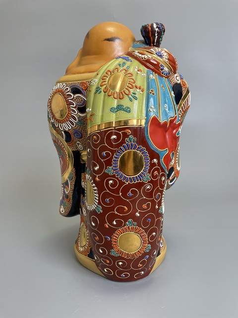 古玩陶瓷清晚期 日本官窯 九谷粉彩布袋和尚造像拍賣，當(dāng)前價(jià)格1200元