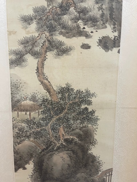 古玩字畫松泉圖真品鑒賞圖