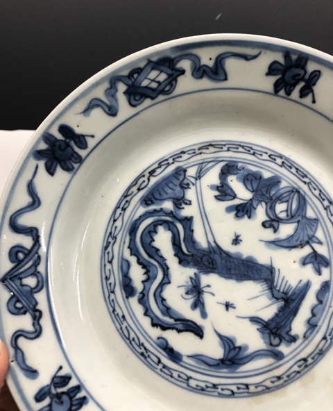 古玩陶瓷明晚·青花鳳紋折沿盤拍賣，當(dāng)前價(jià)格3699元