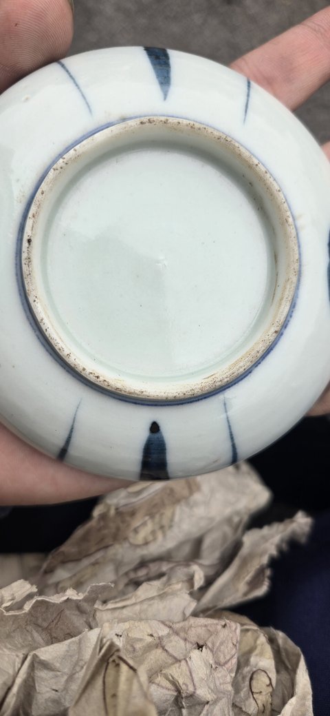 古玩陶瓷日本明治至大正青花盤真品鑒賞圖