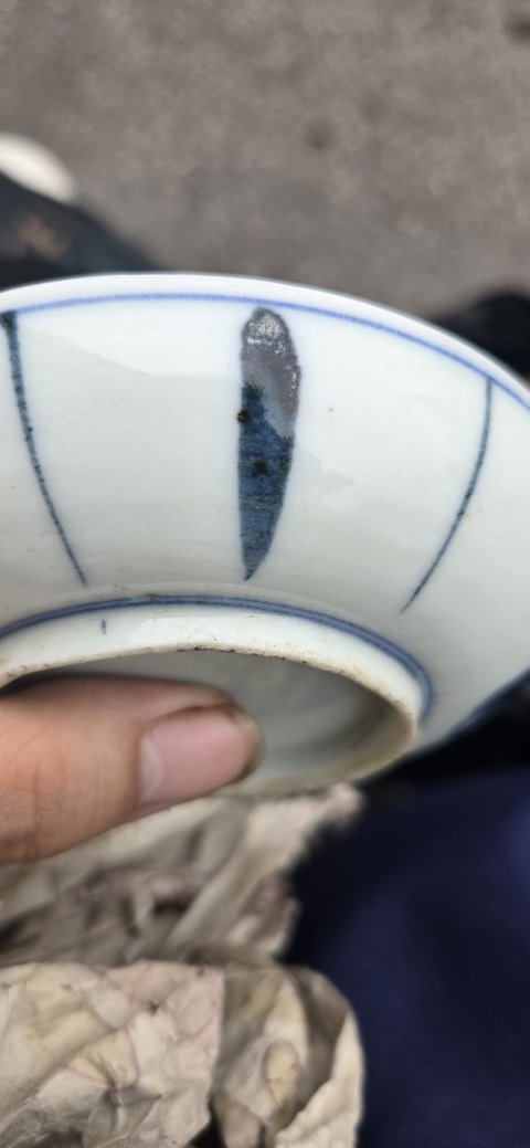 古玩陶瓷日本明治至大正青花盤真品鑒賞圖