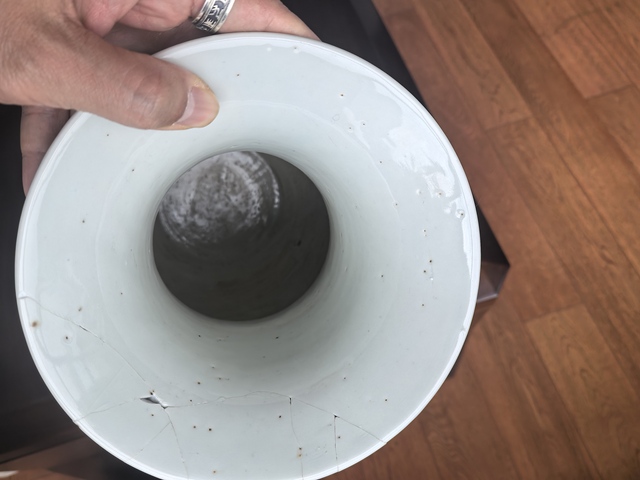 古玩陶瓷青花團鶴紋瓶真品鑒賞圖