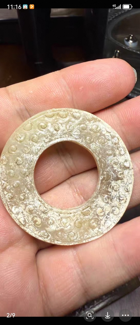 古玩玉器仿古玉璧真品鑒賞圖